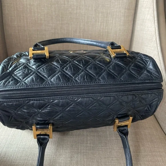 MCM Black Quilted Satchel with Elegant Design - Picture 13 of 16